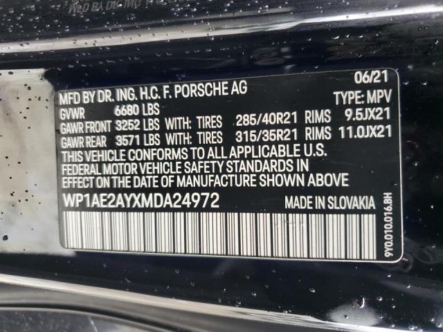 2021 PORSCHE CAYENNE E- WP1AE2AYXMDA24972