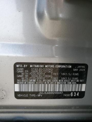 2024 MITSUBISHI OUTLANDER - JA4J3UA84RZ056047