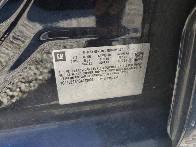 2016 CHEVROLET SONIC LTZ 1G1JE6SB4G4143097