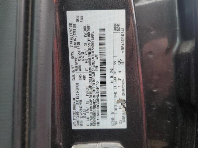 2017 FORD ESCAPE SE - 1FMCU9GD5HUE49110