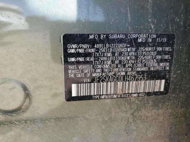 2020 SUBARU FORESTER P - JF2SKAGC0LH467953