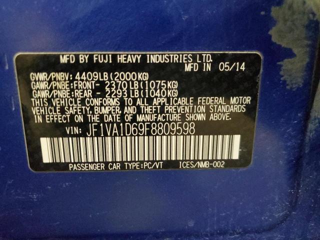 2015 SUBARU WRX PREMIU - JF1VA1D69F8809598