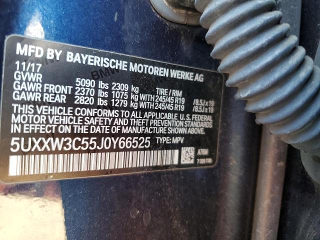 2018 BMW X4 XDRIVE2 5UXXW3C55J0Y66525