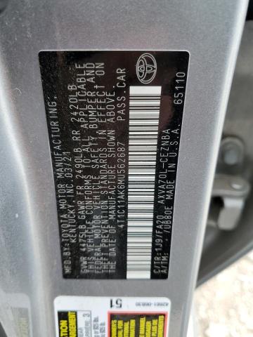 2021 TOYOTA CAMRY LE - 4T1C11AK6MU562687