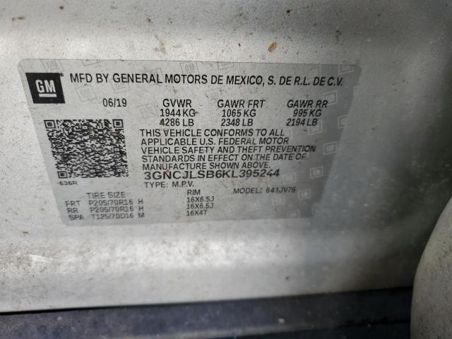 2019 CHEVROLET TRAX 1LT - 3GNCJLSB6KL395244