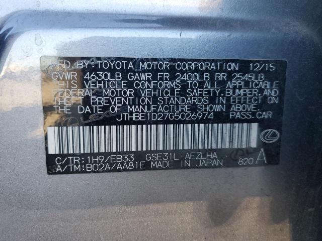 2016 LEXUS IS 350 JTHBE1D27G5026974