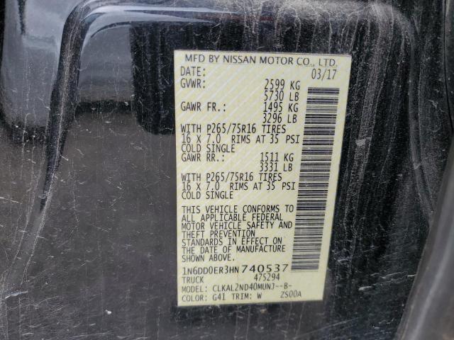 2017 NISSAN FRONTIER S - 1N6DD0ER3HN740537