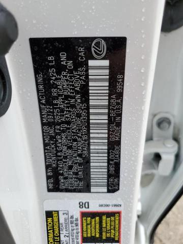 2023 LEXUS ES 350 BAS 58ADZ1B1XPU139515