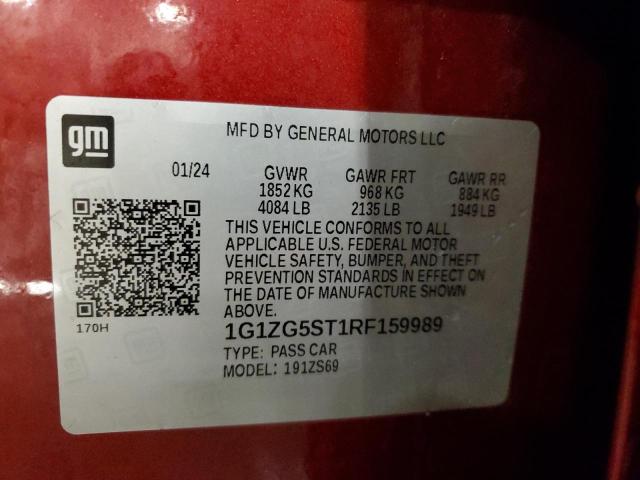 2024 CHEVROLET MALIBU RS - 1G1ZG5ST1RF159989