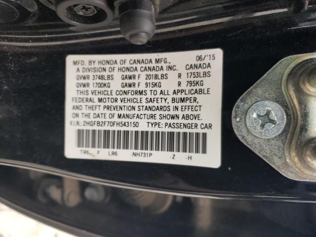 2015 HONDA CIVIC SE 2HGFB2F70FH543150