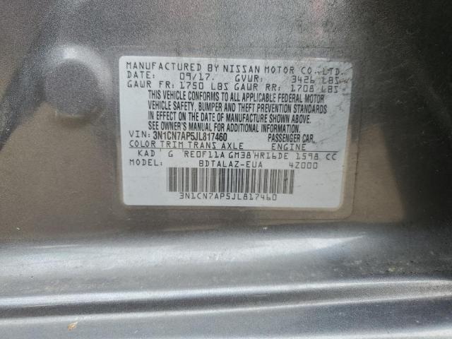 2018 NISSAN VERSA S - 3N1CN7AP5JL817460
