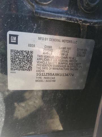 2019 CHEVROLET IMPALA LT 1G11Z5SAXKU134774