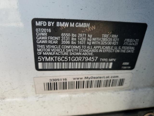 2016 BMW X5 M 5YMKT6C51G0R79457
