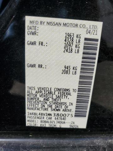 2021 NISSAN ALTIMA S - 1N4BL4BV1MN380075