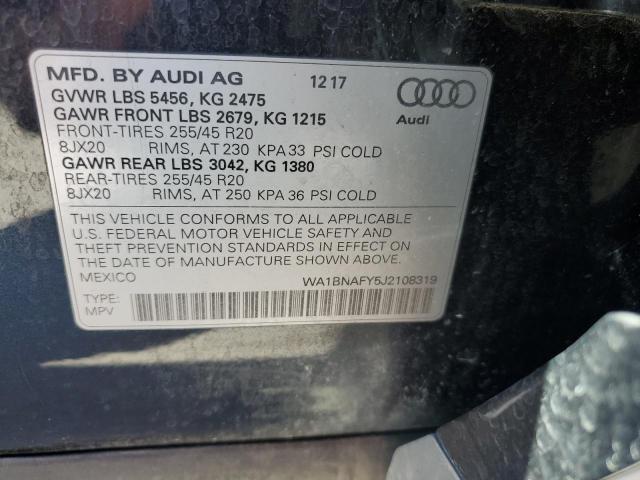 2018 AUDI Q5 PREMIUM - WA1BNAFY5J2108319