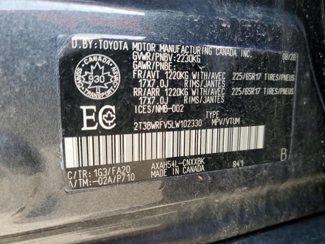 2020 TOYOTA RAV4 LE - 2T3BWRFV5LW102330