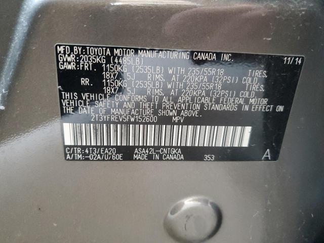 2015 TOYOTA RAV4 LIMIT - 2T3YFREV5FW152600