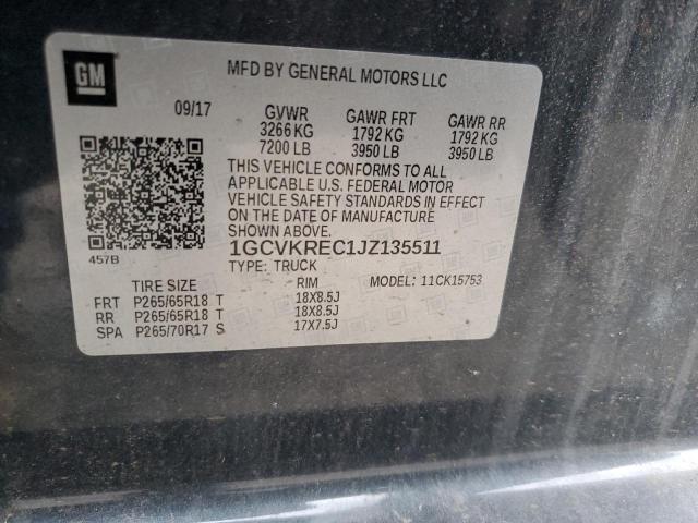 2018 CHEVROLET SILVERADO - 1GCVKREC1JZ135511