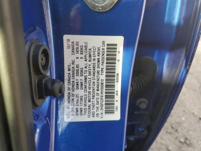 2019 HONDA CIVIC LX - 2HGFC2F61KH500810
