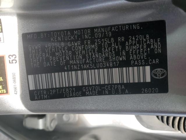 2020 TOYOTA CAMRY TRD - 4T1NZ1AK5LU034817