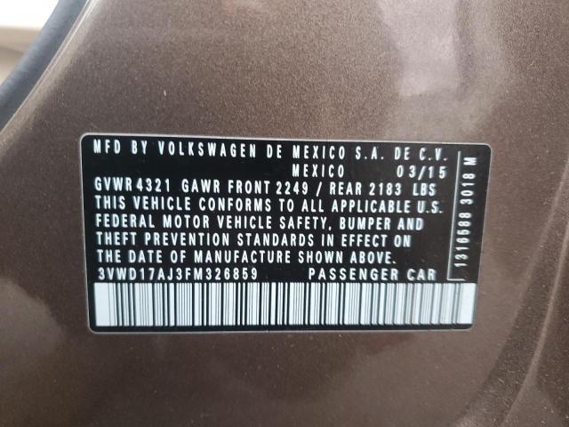 2015 VOLKSWAGEN JETTA SE - 3VWD17AJ3FM326859