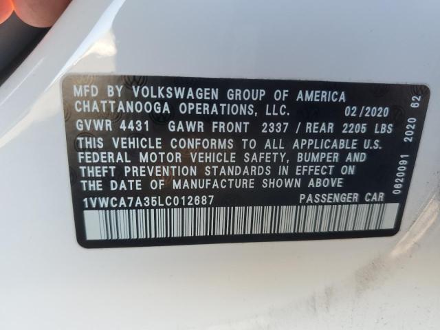 2020 VOLKSWAGEN PASSAT SEL - 1VWCA7A35LC012687