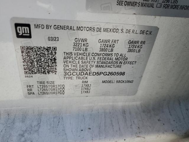 2023 CHEVROLET SILVERADO - 3GCUDAED5PG260598
