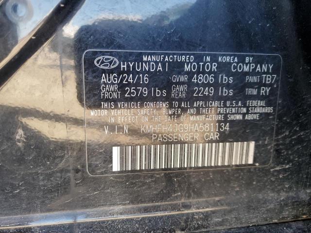 2017 HYUNDAI AZERA LIMI - KMHFH4JG9HA581134