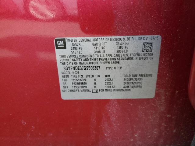 2016 CADILLAC SRX PREMIU 3GYFNDE37GS508307