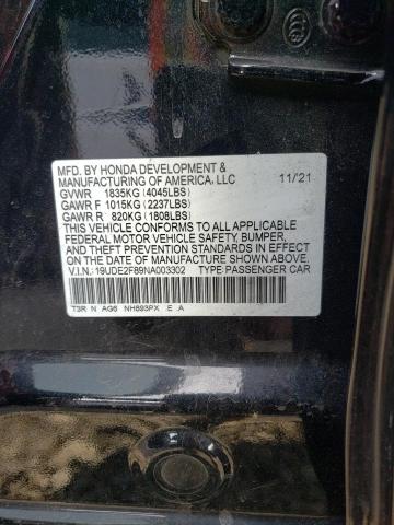 2022 ACURA ILX PREMIU 19UDE2F89NA003302