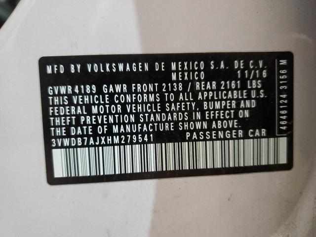 2017 VOLKSWAGEN JETTA SE - 3VWDB7AJXHM279541