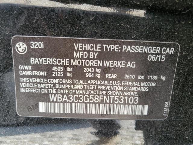2015 BMW 320 I XDRI WBA3C3G58FNT53103