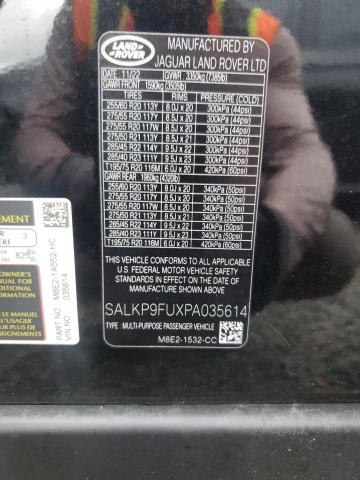 2023 LAND ROVER RANGE ROVER SE SALKP9FUXPA035614