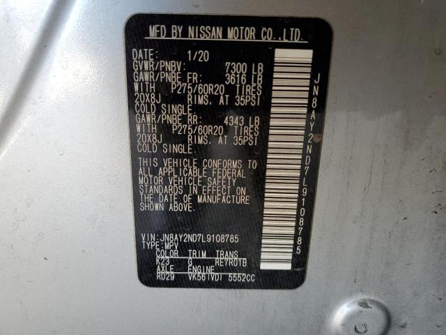 2020 NISSAN ARMADA SV - JN8AY2ND7L9108785