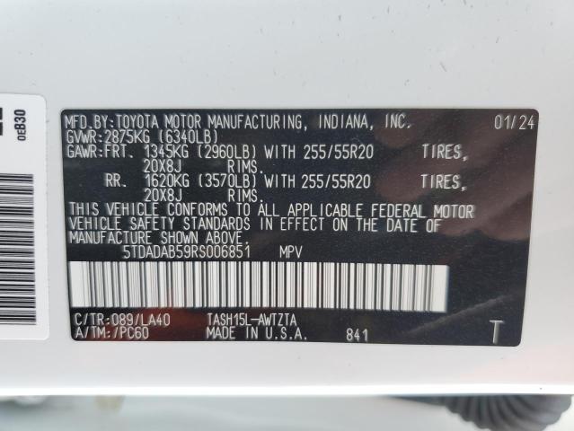 2024 TOYOTA GRAND HIGH - 5TDADAB59RS006851