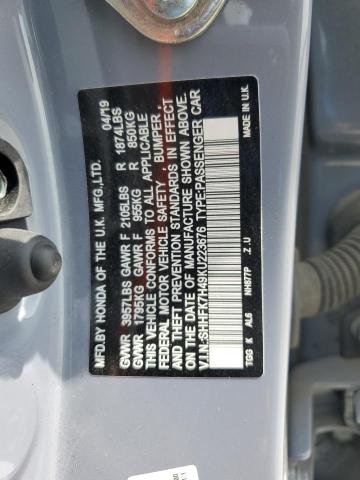 2019 HONDA CIVIC SPOR - SHHFK7H49KU223676