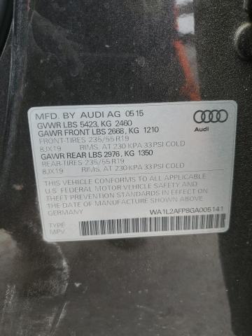 2016 AUDI Q5 PREMIUM WA1L2AFP8GA005141