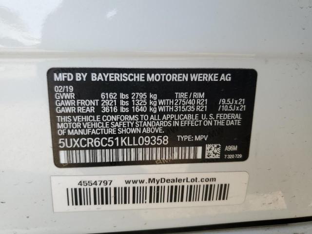 2019 BMW X5 XDRIVE4 - 5UXCR6C51KLL09358