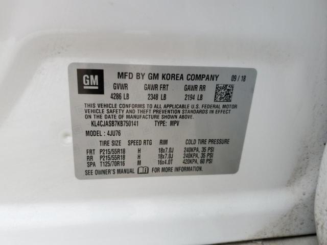 2019 BUICK ENCORE PRE - KL4CJASB7KB750141