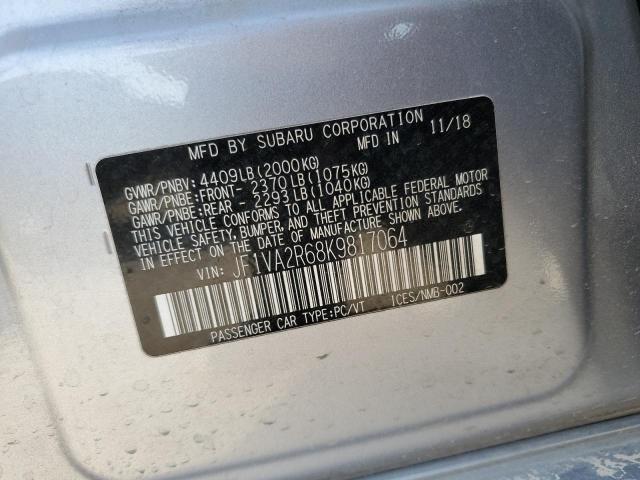 2019 SUBARU WRX STI JF1VA2R68K9817064