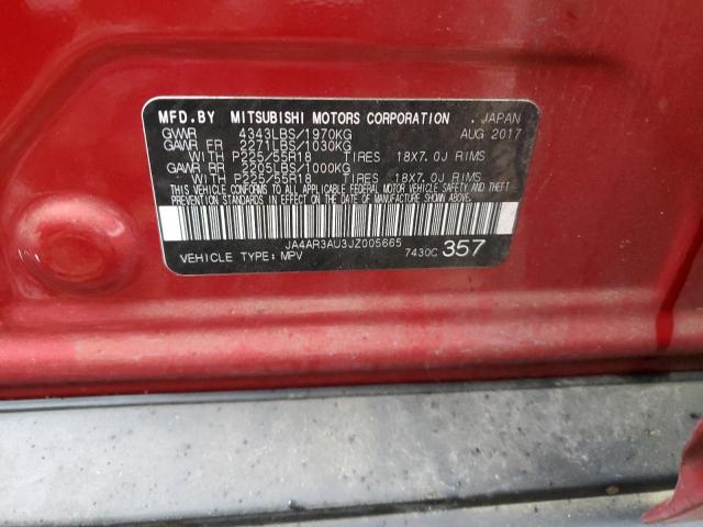 2018 MITSUBISHI OUTLANDER - JA4AR3AU3JZ005665