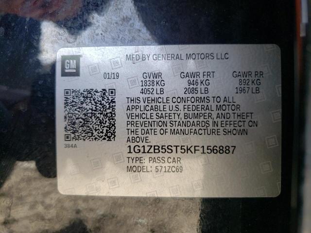 2019 CHEVROLET MALIBU LS - 1G1ZB5ST5KF156887