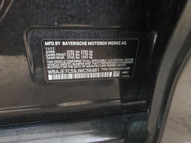 2018 BMW 540 XI WBAJE7C59JWC56481