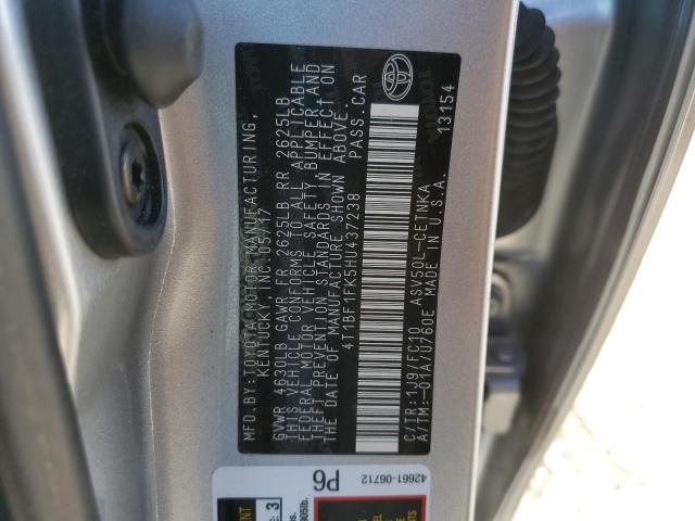 2017 TOYOTA CAMRY LE 4T1BF1FK5HU437238