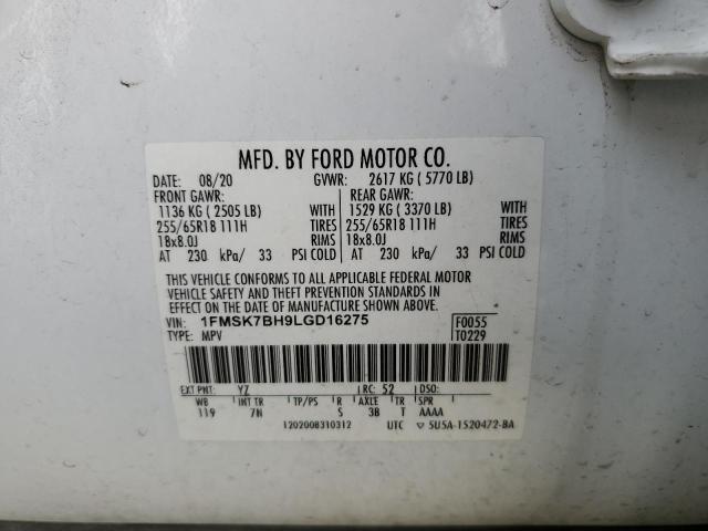 2020 FORD EXPLORER - 1FMSK7BH9LGD16275