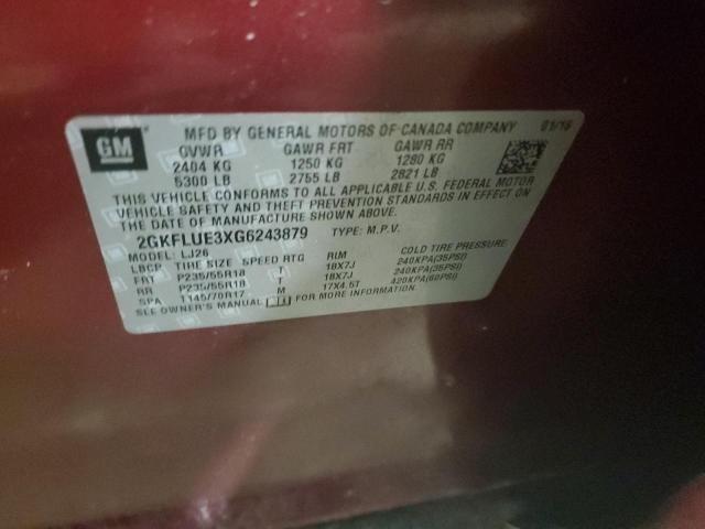 2016 GMC TERRAIN SL - 2GKFLUE3XG6243879