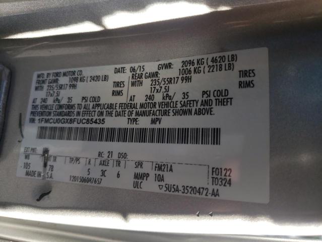 2015 FORD ESCAPE SE - 1FMCU0GX8FUC85435
