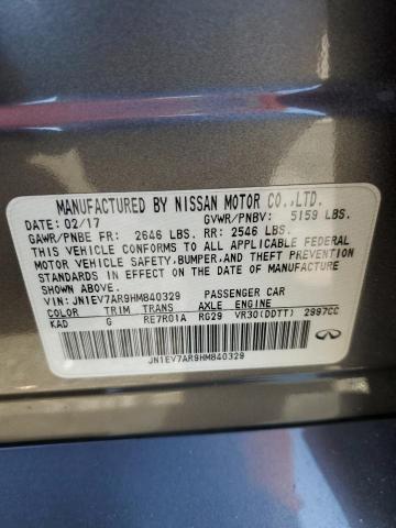 2017 INFINITI Q50 PREMIU - JN1EV7AR9HM840329