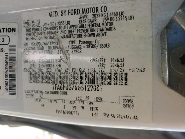 2016 FORD FUSION S - 1FA6P0G76G5129081