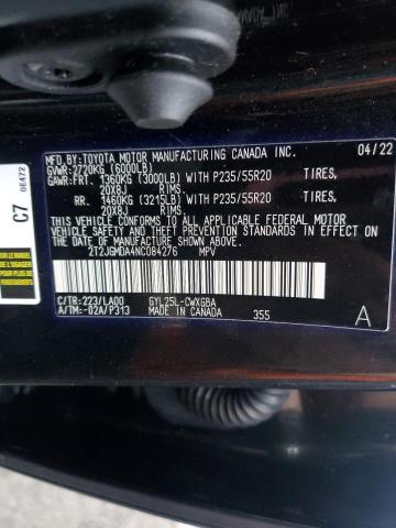 2022 LEXUS RX 450H 2T2JGMDA4NC084276
